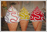 Fiberglass ice cream colors advertising